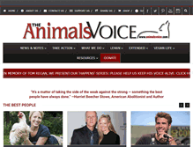 Tablet Screenshot of animalsvoice.com